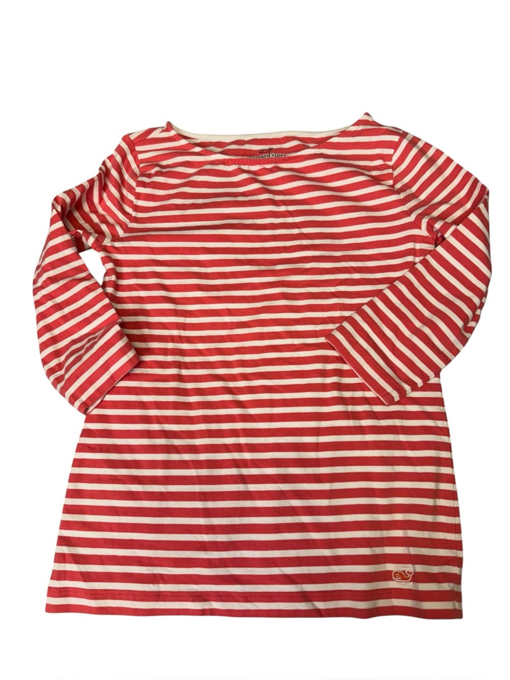 Vineyard Vines Red & White Striped Long-Sleeve Kids Dress